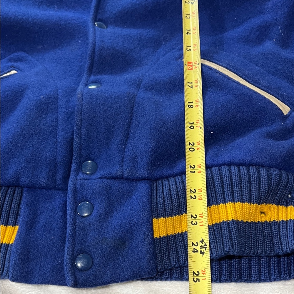 Vintage ‘60’s Men's Blue and Cream Varsity Jacket Sz M - Picture 8 of 8